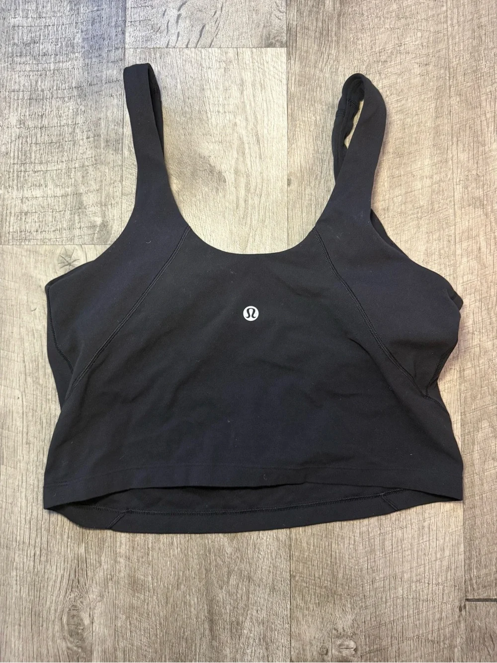 lululemon athletica Black V-Neck Cropped Tank